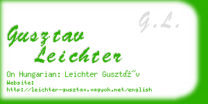gusztav leichter business card